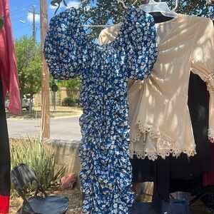 blue Floral dress